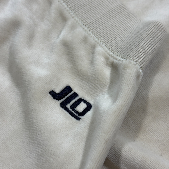 JLO Jennifer Lopez Sweatpants Women's 2X Ivory Wide Leg Quartz Side Piped Lounge - Picture 5 of 8